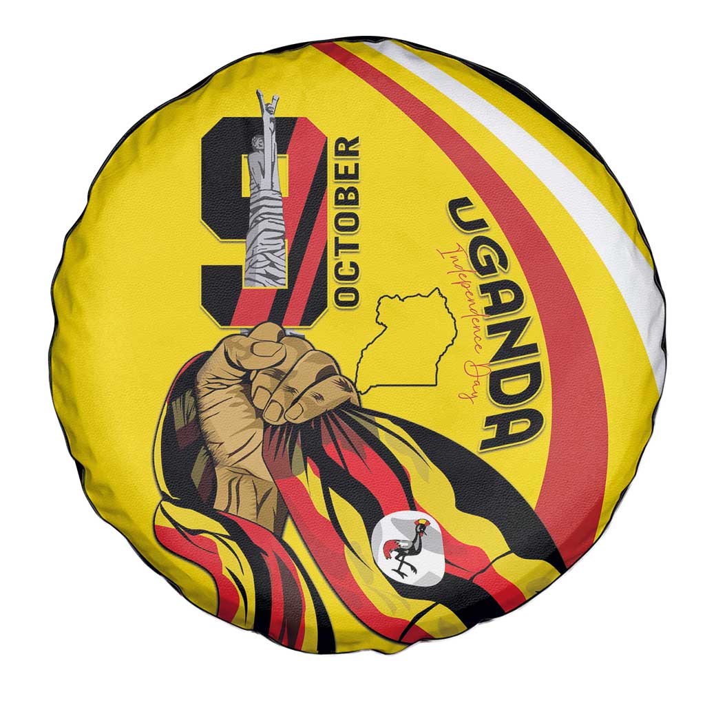 Uganda Spare Tire Cover 63rd Anniversary Of Independence - Wonder Print Shop