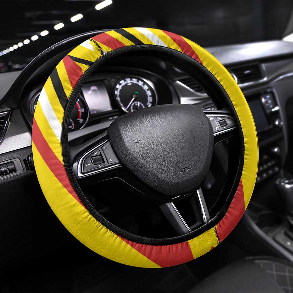 Uganda Steering Wheel Cover 63rd Anniversary Of Independence - Wonder Print Shop