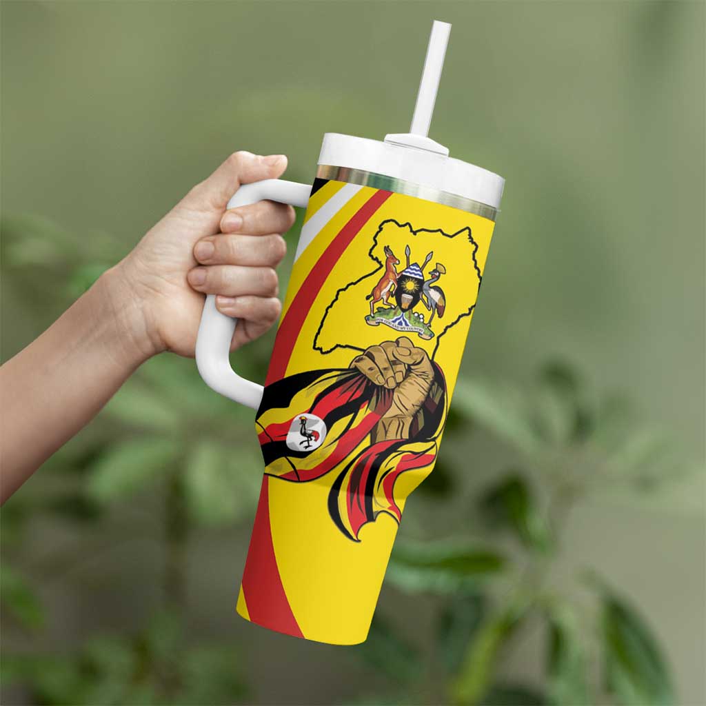 Uganda Tumbler With Handle 63rd Anniversary Of Independence - Wonder Print Shop