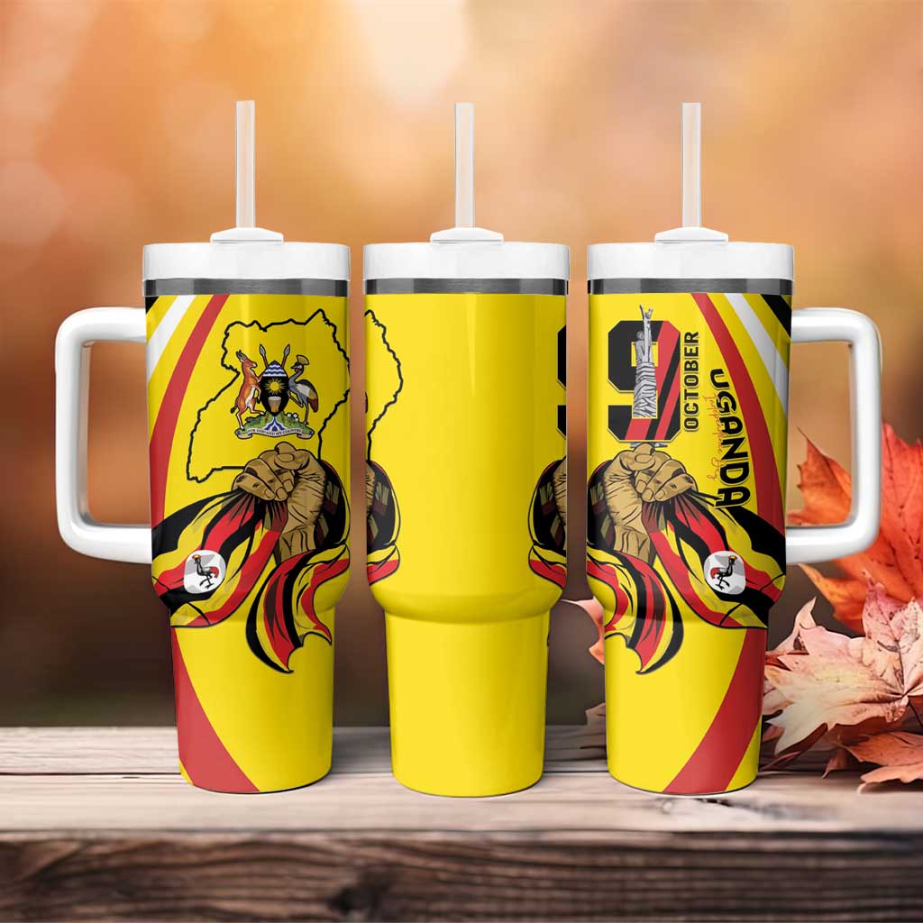 Uganda Tumbler With Handle 63rd Anniversary Of Independence - Wonder Print Shop