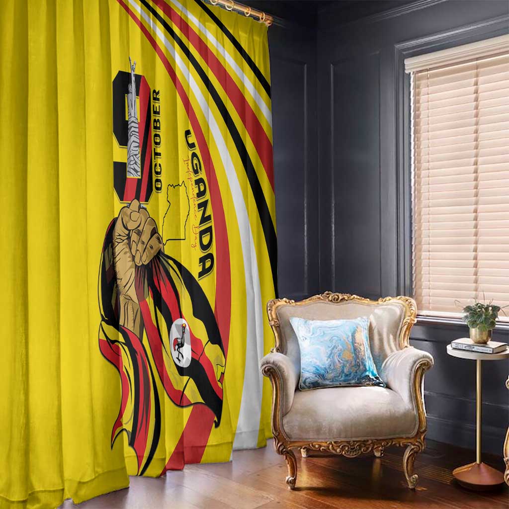 Uganda Window Curtain 63rd Anniversary Of Independence - Wonder Print Shop