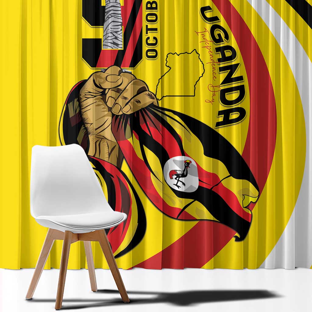 Uganda Window Curtain 63rd Anniversary Of Independence - Wonder Print Shop