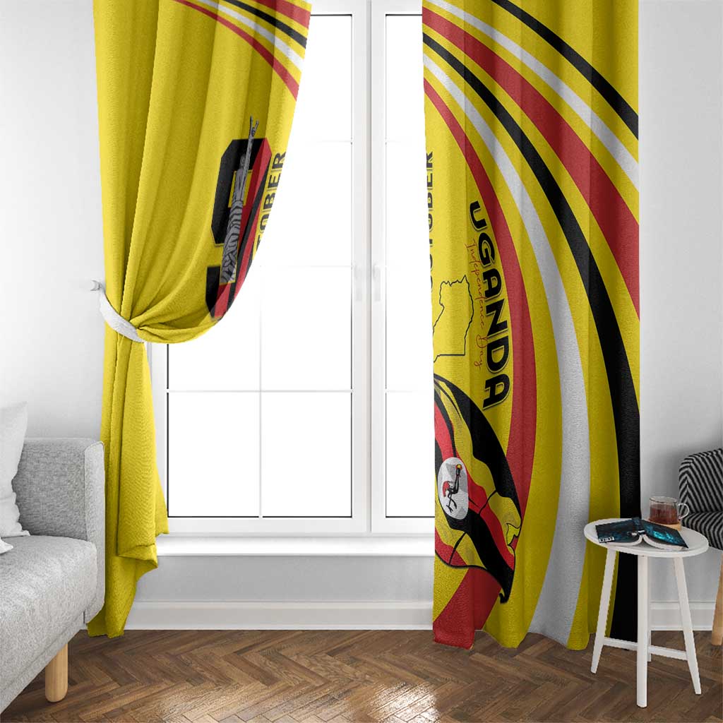 Uganda Window Curtain 63rd Anniversary Of Independence - Wonder Print Shop