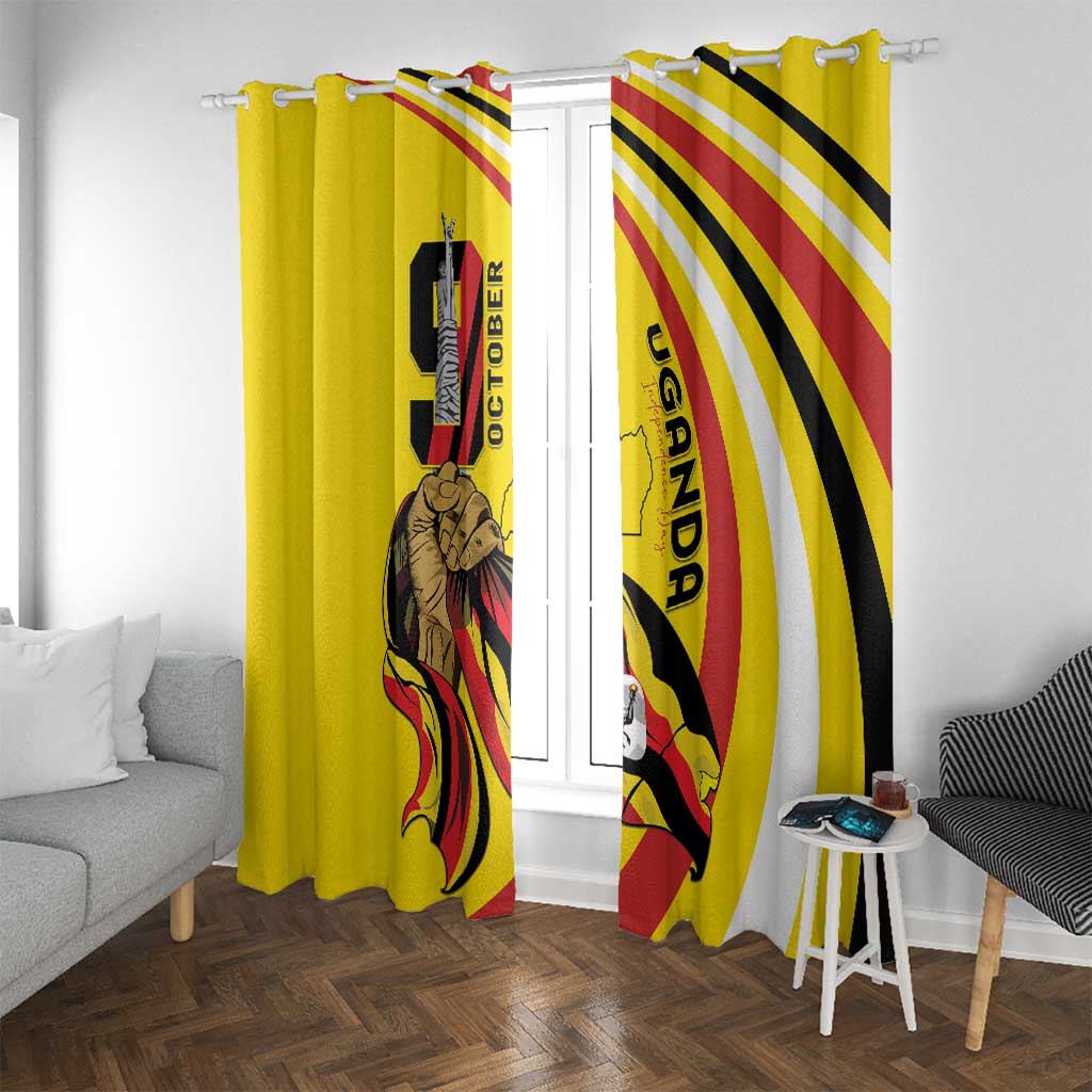 Uganda Window Curtain 63rd Anniversary Of Independence - Wonder Print Shop