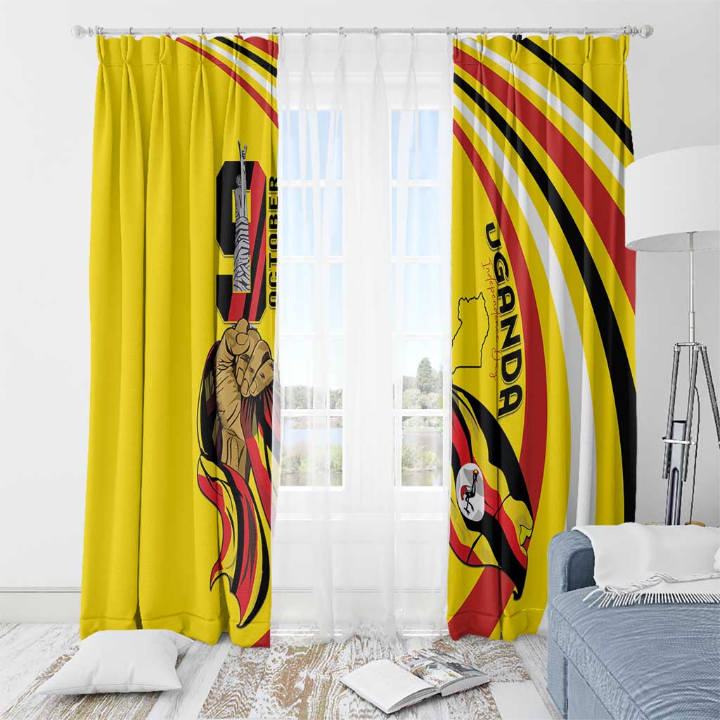 Uganda Window Curtain 63rd Anniversary Of Independence - Wonder Print Shop