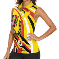 Uganda Women Sleeveless Polo Shirt 63rd Anniversary Of Independence - Wonder Print Shop