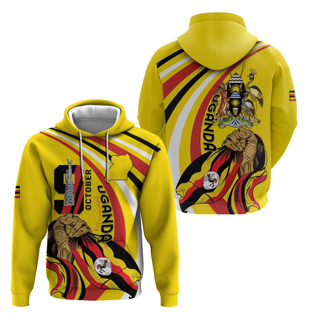Uganda Zip Hoodie 63rd Anniversary Of Independence - Wonder Print Shop
