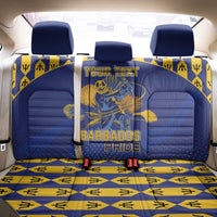 Custom Barbados Pride Cricket Back Car Seat Cover Dwarf Poinciana Flower Sporty Style - Wonder Print Shop