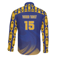 Custom Barbados Pride Cricket Family Matching Off The Shoulder Long Sleeve Dress and Hawaiian Shirt Dwarf Poinciana Flower Sporty Style - Wonder Print Shop