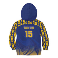 Custom Barbados Pride Cricket Kid Hoodie Dwarf Poinciana Flower Sporty Style - Wonder Print Shop