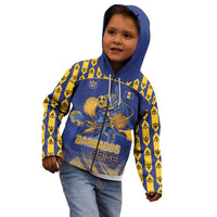 Custom Barbados Pride Cricket Kid Hoodie Dwarf Poinciana Flower Sporty Style - Wonder Print Shop