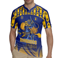 Custom Barbados Pride Cricket Rugby Jersey Dwarf Poinciana Flower Sporty Style - Wonder Print Shop