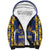 Custom Barbados Pride Cricket Sherpa Hoodie Dwarf Poinciana Flower Sporty Style - Wonder Print Shop