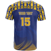 Custom Barbados Pride Cricket T Shirt Dwarf Poinciana Flower Sporty Style - Wonder Print Shop