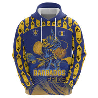 Custom Barbados Pride Cricket Zip Hoodie Dwarf Poinciana Flower Sporty Style - Wonder Print Shop
