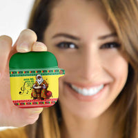 Senegal Christmas AirPods Case Black Santa Playing Djembe Drum - Wonder Print Shop