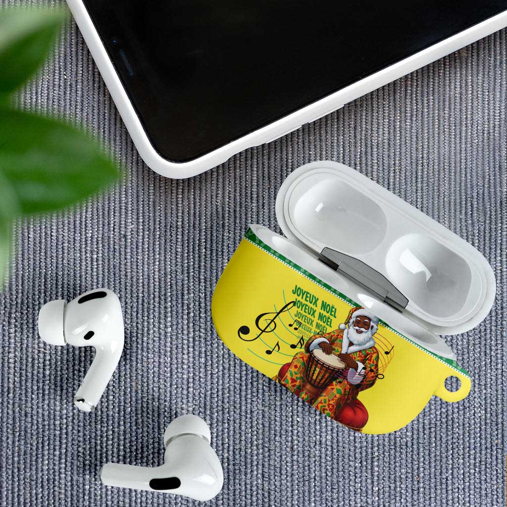 Senegal Christmas AirPods Case Black Santa Playing Djembe Drum - Wonder Print Shop