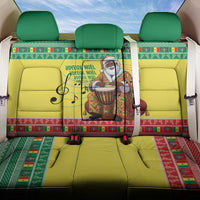 Senegal Christmas Back Car Seat Cover Black Santa Playing Djembe Drum - Wonder Print Shop
