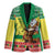 Senegal Christmas Blazer Black Santa Playing Djembe Drum - Wonder Print Shop