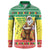 Senegal Christmas Button Sweatshirt Black Santa Playing Djembe Drum - Wonder Print Shop