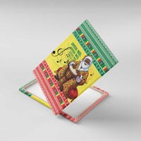 Senegal Christmas Canvas Wall Art Black Santa Playing Djembe Drum - Wonder Print Shop