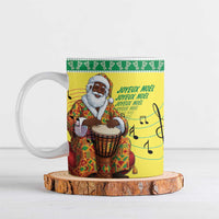Senegal Christmas Ceramic Mug Black Santa Playing Djembe Drum - Wonder Print Shop