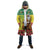 Senegal Christmas Cloak Black Santa Playing Djembe Drum - Wonder Print Shop