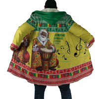 Senegal Christmas Cloak Black Santa Playing Djembe Drum - Wonder Print Shop
