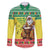 Senegal Christmas Family Matching Long Sleeve Bodycon Dress and Hawaiian Shirt Black Santa Playing Djembe Drum - Wonder Print Shop