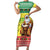Senegal Christmas Family Matching Short Sleeve Bodycon Dress and Hawaiian Shirt Black Santa Playing Djembe Drum - Wonder Print Shop
