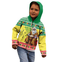 Senegal Christmas Kid Hoodie Black Santa Playing Djembe Drum - Wonder Print Shop