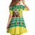 Senegal Christmas Kid Short Sleeve Dress Black Santa Playing Djembe Drum - Wonder Print Shop