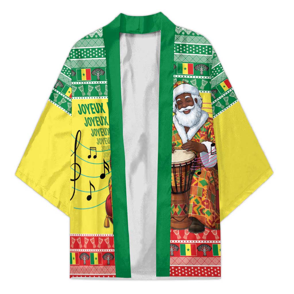 Senegal Christmas Kimono Black Santa Playing Djembe Drum - Wonder Print Shop