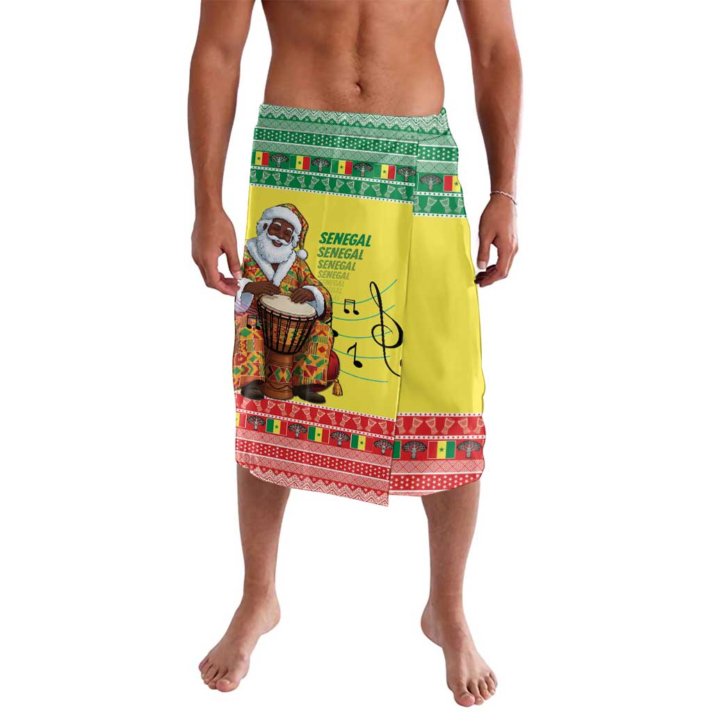 Senegal Christmas Lavalava Black Santa Playing Djembe Drum - Wonder Print Shop