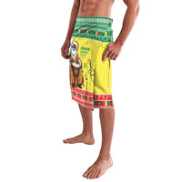 Senegal Christmas Lavalava Black Santa Playing Djembe Drum - Wonder Print Shop