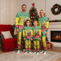 Senegal Christmas Pajama Set Black Santa Playing Djembe Drum - Wonder Print Shop