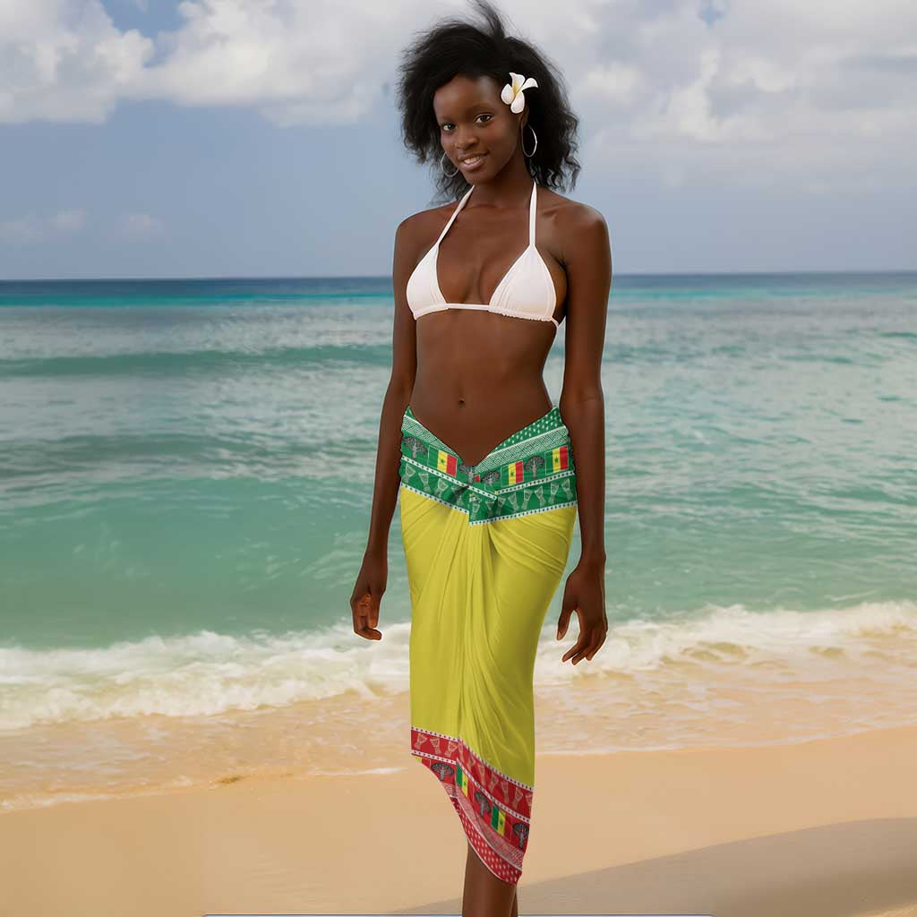 Senegal Christmas Sarong Black Santa Playing Djembe Drum - Wonder Print Shop