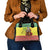 Senegal Christmas Shoulder Handbag Black Santa Playing Djembe Drum - Wonder Print Shop