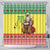Senegal Christmas Shower Curtain Black Santa Playing Djembe Drum - Wonder Print Shop
