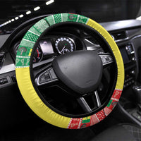 Senegal Christmas Steering Wheel Cover Black Santa Playing Djembe Drum - Wonder Print Shop