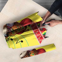 Senegal Christmas Umbrella Black Santa Playing Djembe Drum - Wonder Print Shop