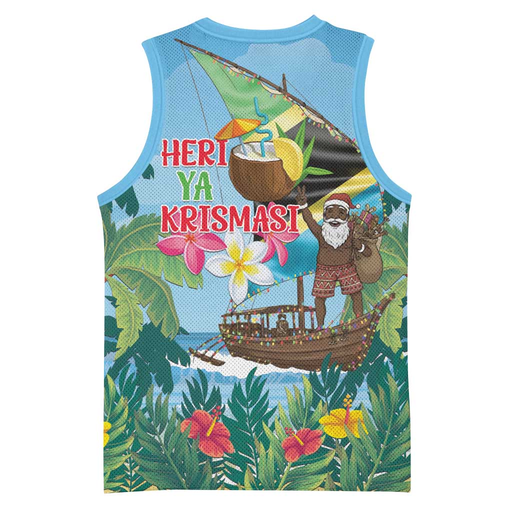 Tanzania Christmas Basketball Jersey Heri ya Krismasi - Wonder Print Shop