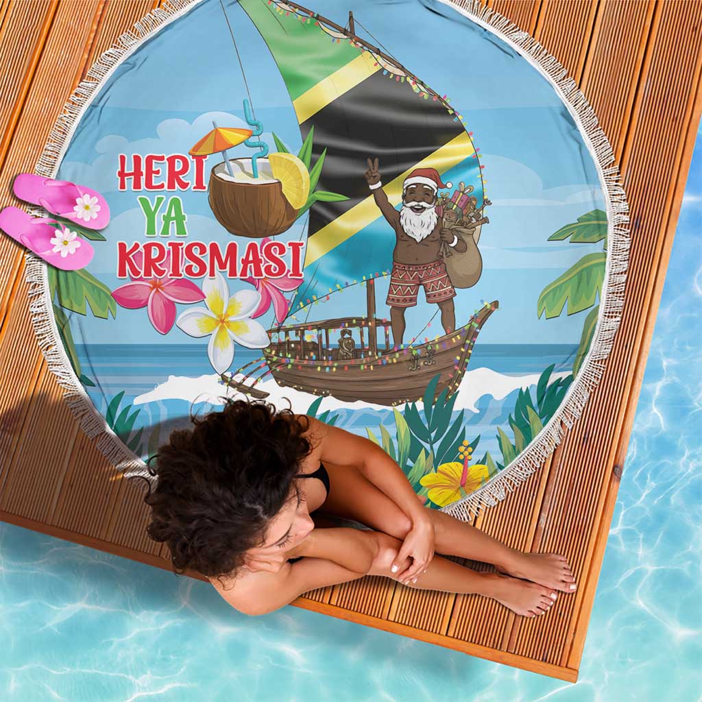 Tanzania Christmas Beach Blanket Heri ya Krismasi - Wonder Print Shop