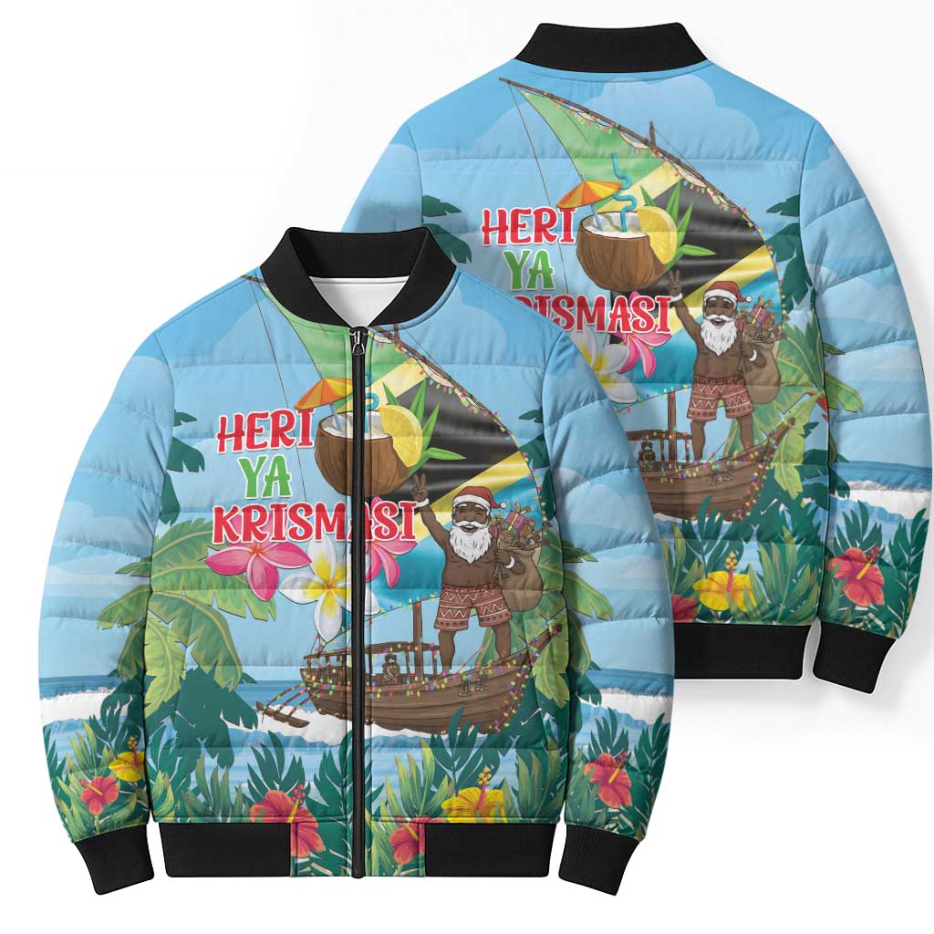 Tanzania Christmas Bomber Puffer Jacket Heri ya Krismasi - Wonder Print Shop