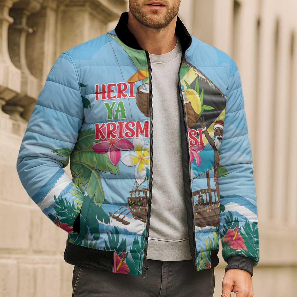 Tanzania Christmas Bomber Puffer Jacket Heri ya Krismasi - Wonder Print Shop