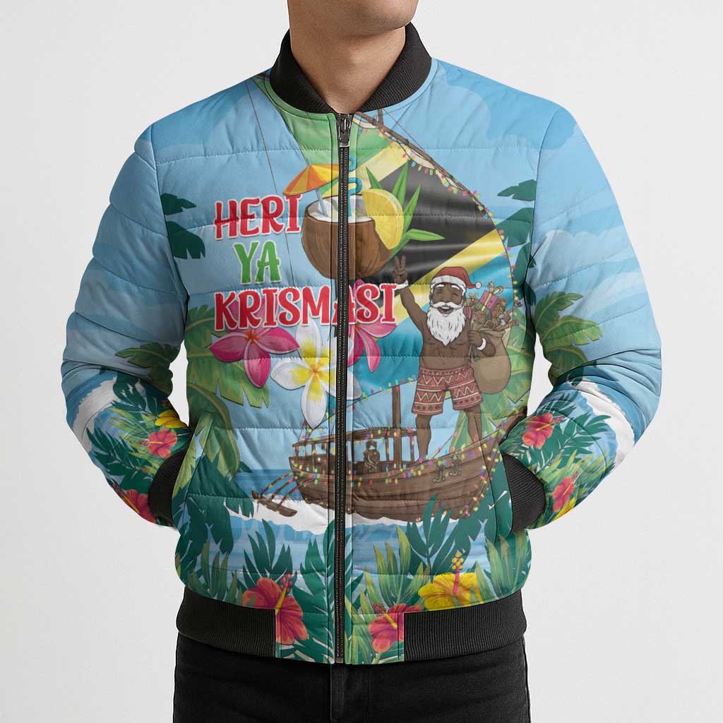 Tanzania Christmas Bomber Puffer Jacket Heri ya Krismasi - Wonder Print Shop