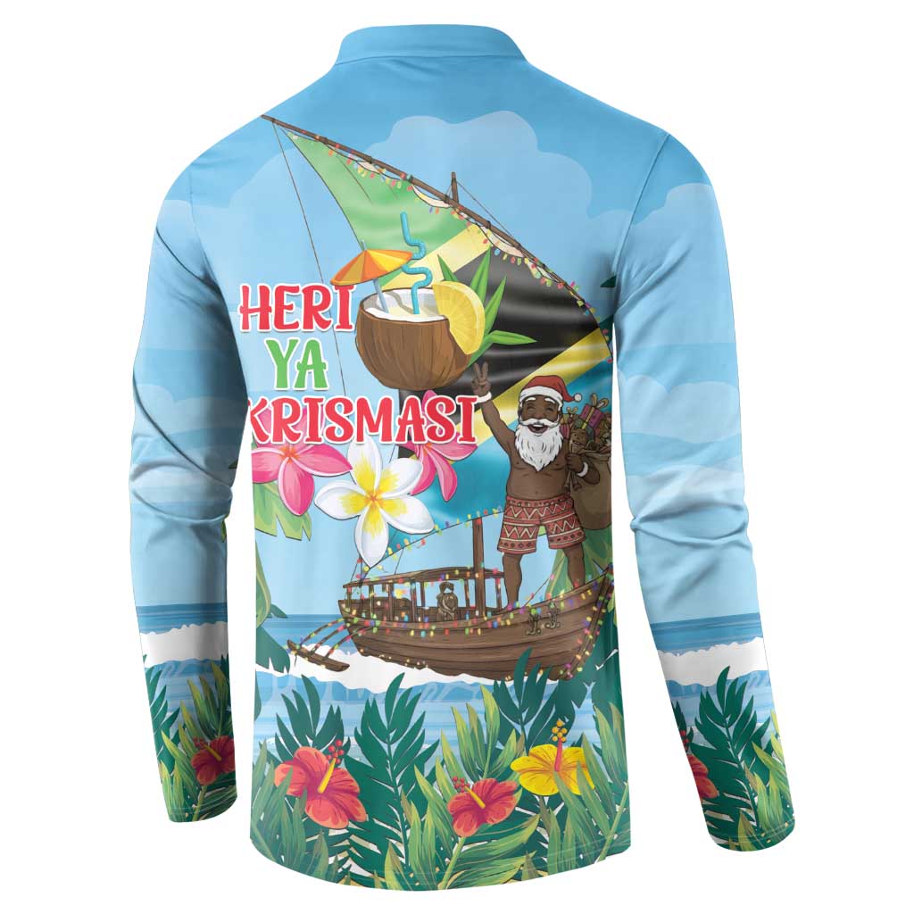 Tanzania Christmas Button Sweatshirt Heri ya Krismasi - Wonder Print Shop