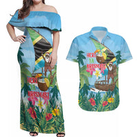 Tanzania Christmas Couples Matching Off Shoulder Maxi Dress and Hawaiian Shirt Heri ya Krismasi - Wonder Print Shop