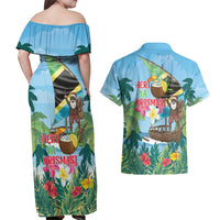 Tanzania Christmas Couples Matching Off Shoulder Maxi Dress and Hawaiian Shirt Heri ya Krismasi - Wonder Print Shop