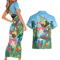 Tanzania Christmas Couples Matching Short Sleeve Bodycon Dress and Hawaiian Shirt Heri ya Krismasi - Wonder Print Shop